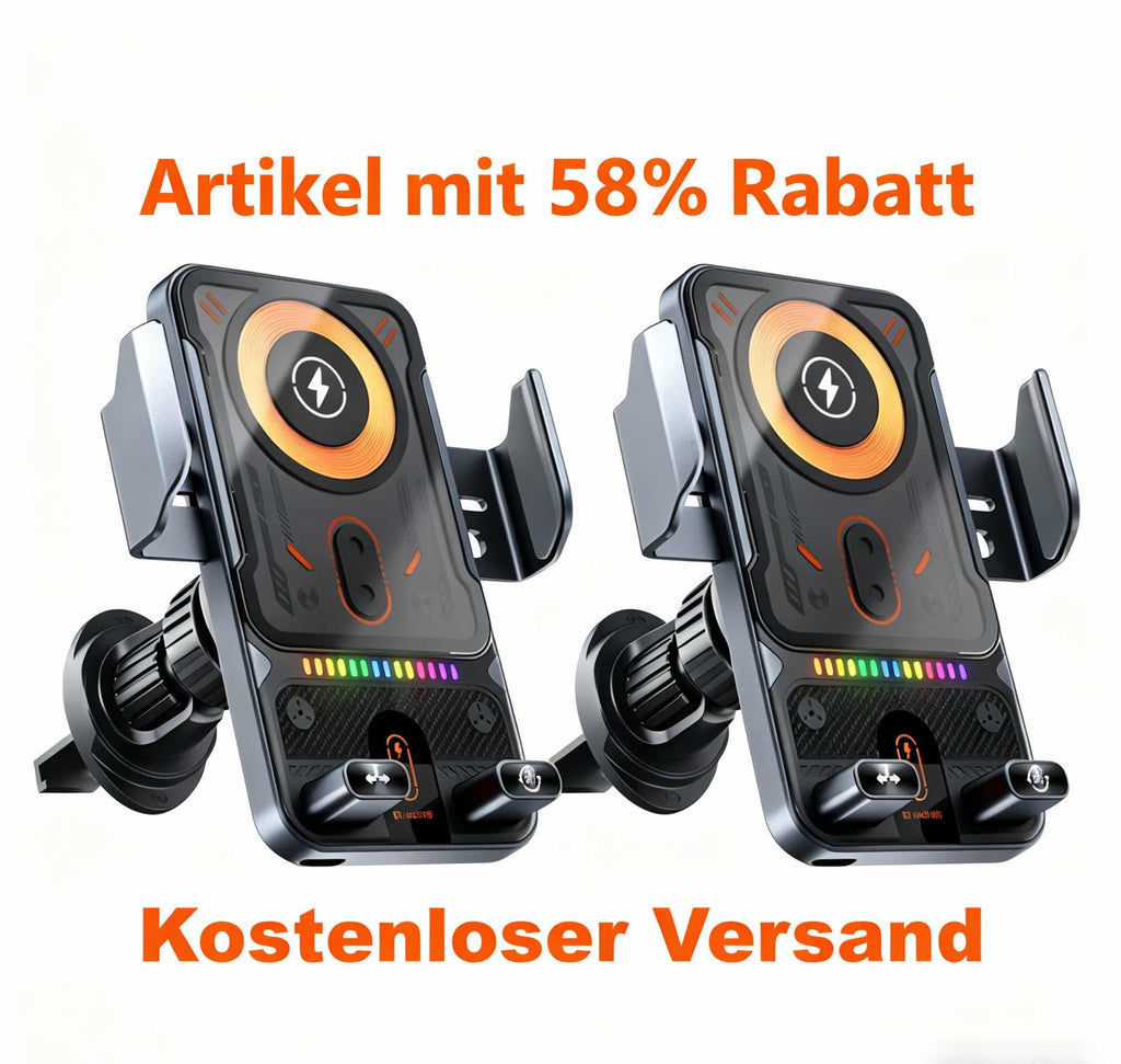 ✨ Beperkte voorraad beschikbaar. mis het niet!🙌Slimme 2-in-1 telefoonhouder voor in de auto met draaifunctie en draadloze oplader
