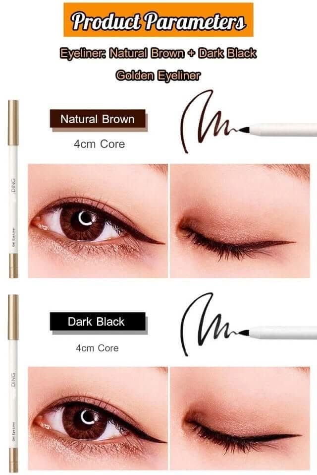 Sneldrogende. langdurige. waterdichte en zweetbestendige eyeliner