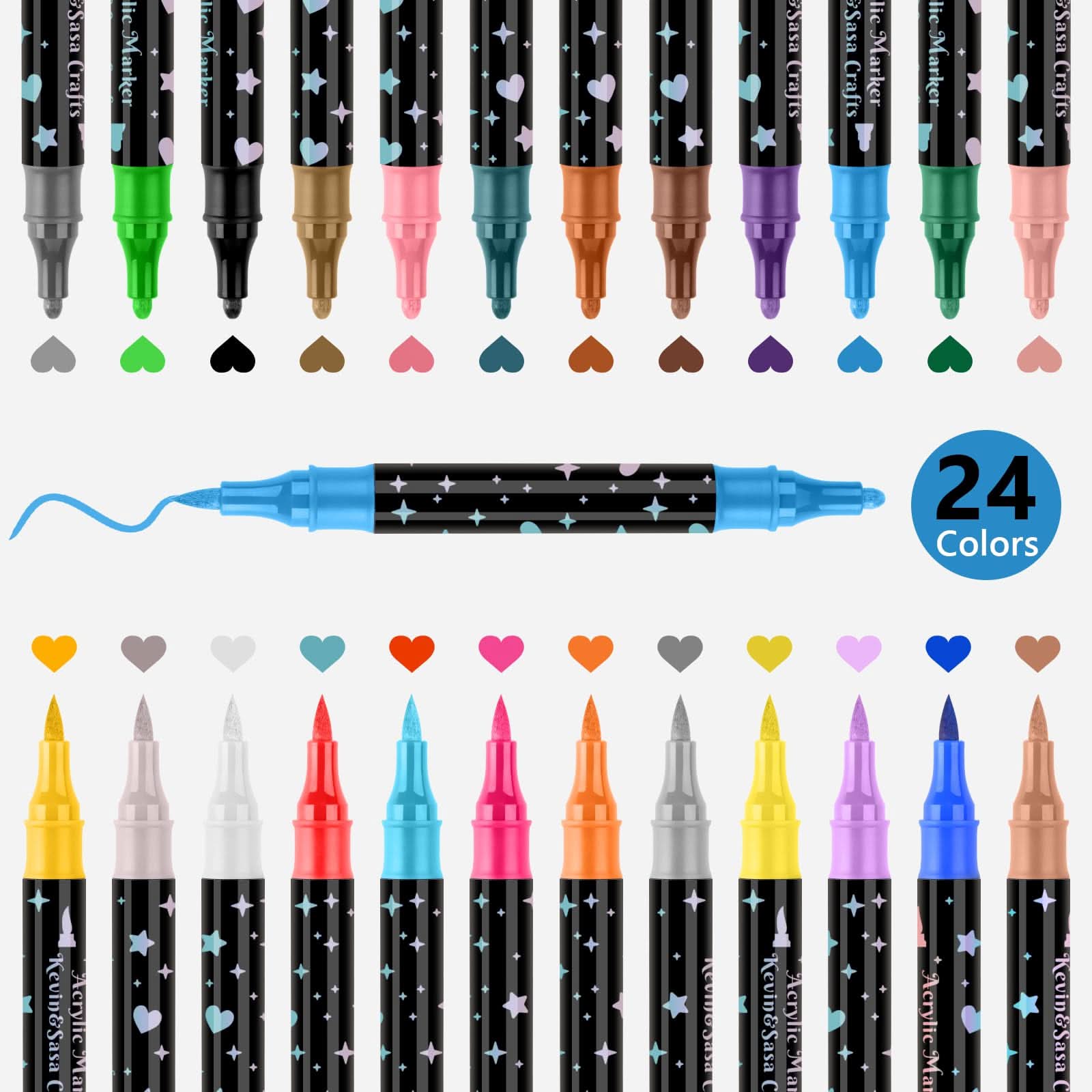 🔥Hot Sale 50% KORTING🎁Dual-Tip Glitter Marker Pen