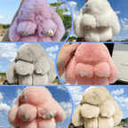 🐰 Handgemaakte Zachte Konijnen PomPom Sleutelhanger – Imitatiebont & Schattig Tasaccessoire!
