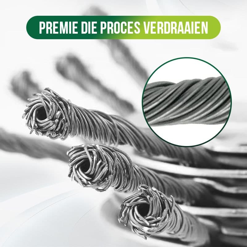 💪 Professionele Staaldraad Trimmerkop – Geen Brekende Nylon Draad Meer | Nu Stapelkorting