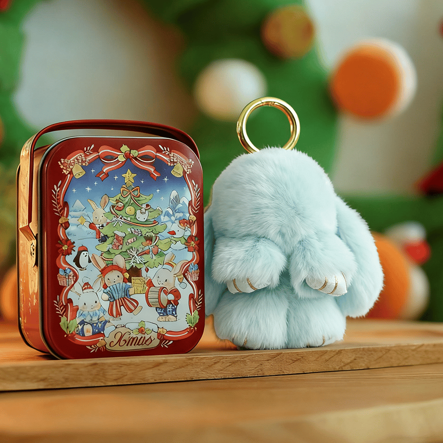 🐰 Handgemaakte Zachte Konijnen PomPom Sleutelhanger – Imitatiebont & Schattig Tasaccessoire!
