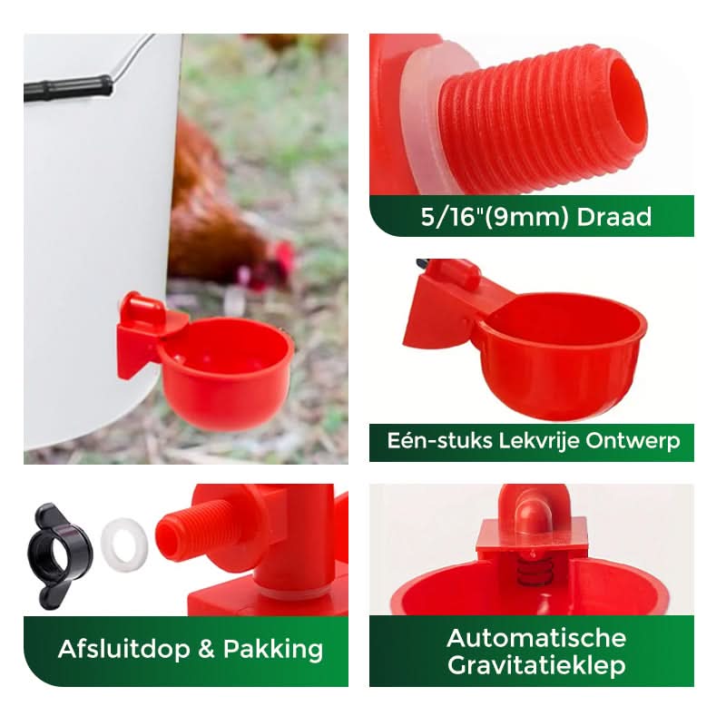 5/16 Inch Draad Automatische Pluimvee Waterbekers