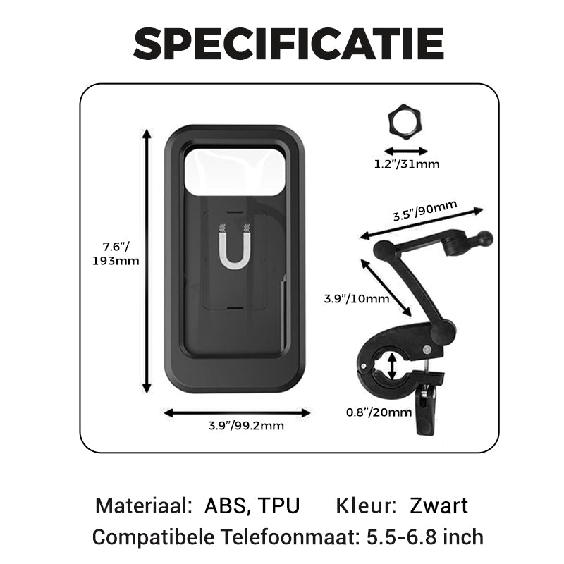 Universele Waterdichte Telefoonhouder voor Fiets en Motor
