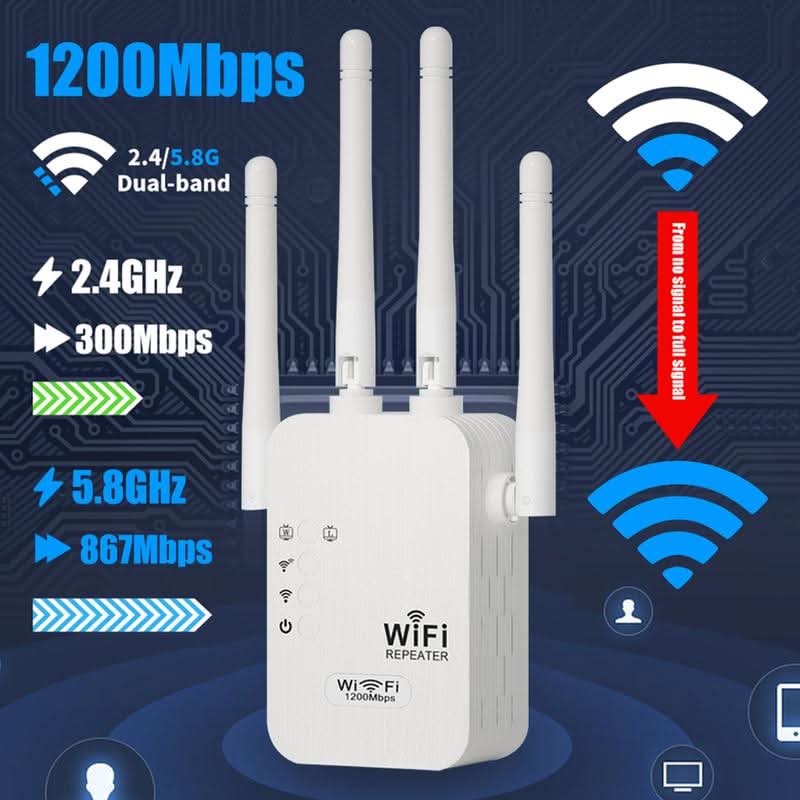 🔥 Hot Sale : 50% korting! WiFi-versterker 2026 – 1200 Mbps. dual-band. dekt 930 m² & 50 apparaten 📶🎄