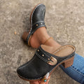 🔥HETE VERKOOP 50% KORTING💕Orthopedische Sandalen met Slip On Gesloten Teen Chunky Heel voor vrouwen
