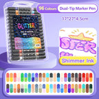 🔥Hot Sale 50% KORTING🎁Dual-Tip Glitter Marker Pen