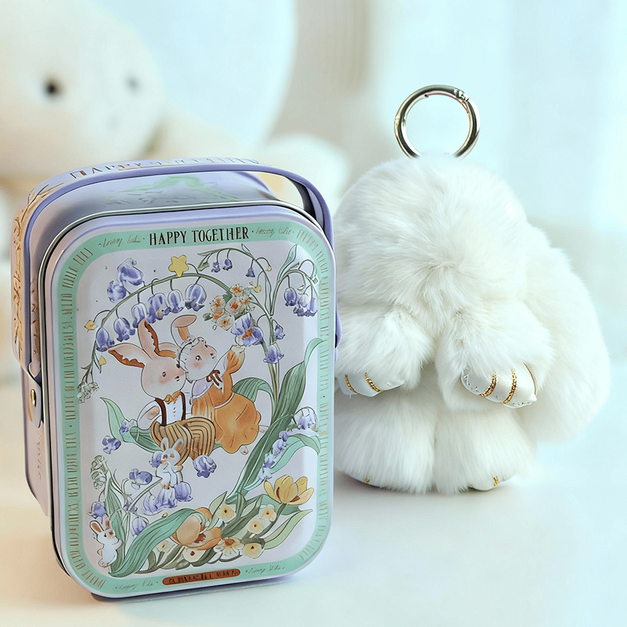 🐰 Handgemaakte Zachte Konijnen PomPom Sleutelhanger – Imitatiebont & Schattig Tasaccessoire!