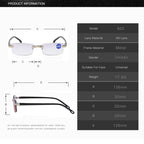 🎁Hete verkoop 50% korting 💖Nieuwe saffier hoge hardheid anti-blauw Progressieve ver en dichtbij Dual-Use leesbril👓