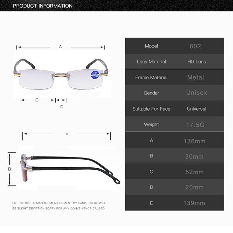 🎁Hete verkoop 50% korting 💖Nieuwe saffier hoge hardheid anti-blauw Progressieve ver en dichtbij Dual-Use leesbril👓