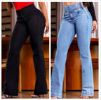 🎁2026 Nieuw binnen 50% KORTING👖 Stretch flare jeans met hoge taille
