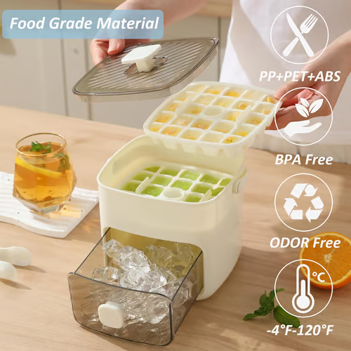 ☀️Summer Hot Sale 50% Off🧊Portable Ice Maker with Lid and Storage Box
