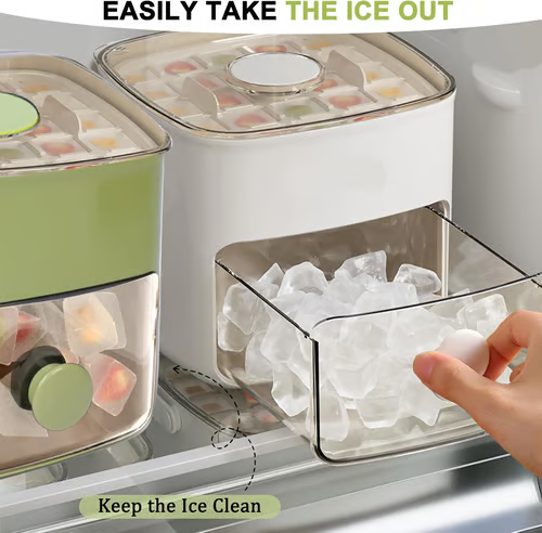 ☀️Summer Hot Sale 50% Off🧊Portable Ice Maker with Lid and Storage Box