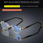 🎁Hete verkoop 50% korting 💖Nieuwe saffier hoge hardheid anti-blauw Progressieve ver en dichtbij Dual-Use leesbril👓