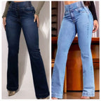🎁2026 Nieuw binnen 50% KORTING👖 Stretch flare jeans met hoge taille