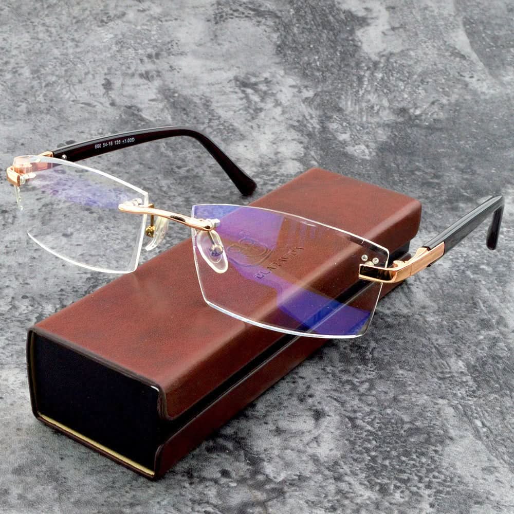 🎁Hete verkoop 50% korting 💖Nieuwe saffier hoge hardheid anti-blauw Progressieve ver en dichtbij Dual-Use leesbril👓