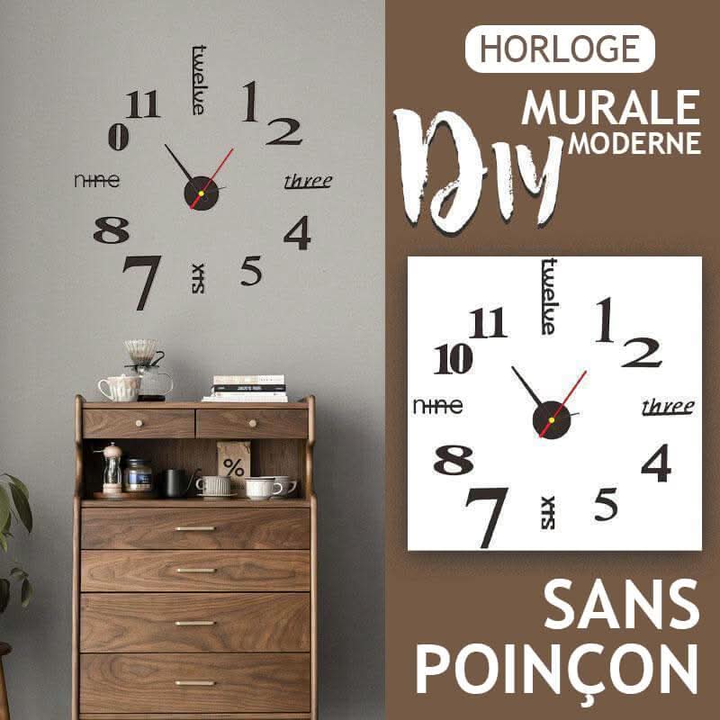 Ponsvrije DIY moderne wandklok