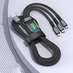 ⚡Transparante. lichtgevende 3-in-1 supersnelle oplaadkabel