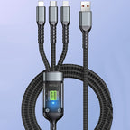 ⚡Transparante. lichtgevende 3-in-1 supersnelle oplaadkabel