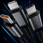 ⚡Transparante. lichtgevende 3-in-1 supersnelle oplaadkabel