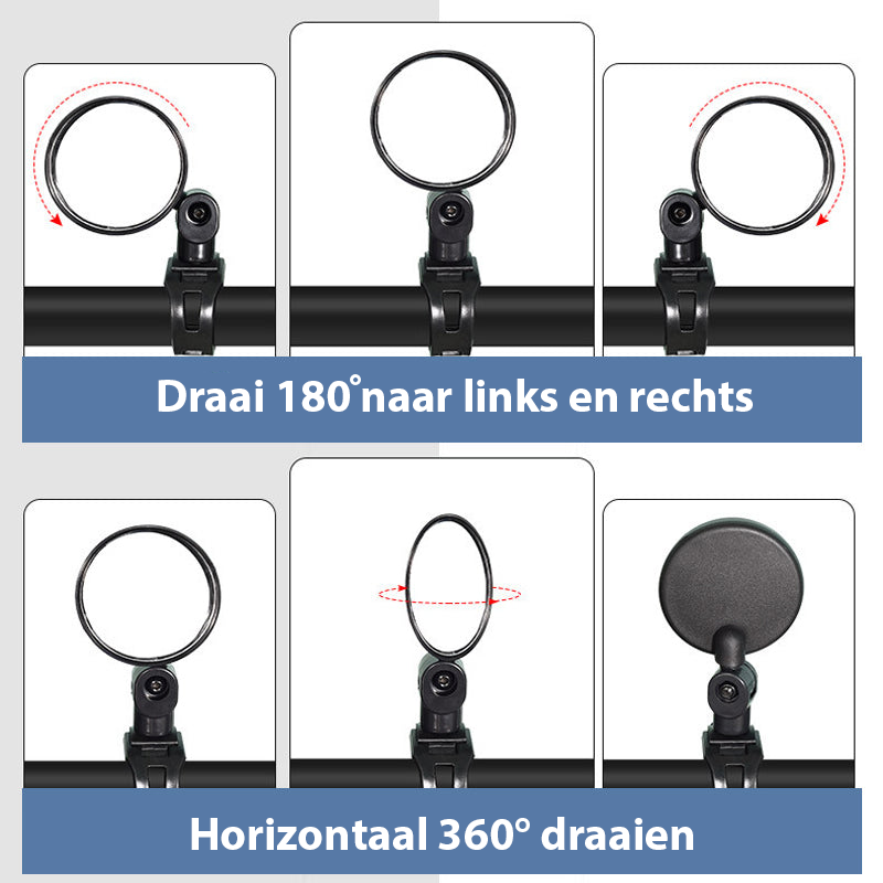🚴Koop 1 krijg 1 gratis🚴Rearview Mirror™ | Veilige 360° achteruitkijkspiegel voor fietsers en bromfietsers