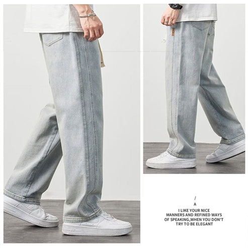 🔈 50% KORTING | Heren Losse Rechte Jeans – Relaxed Fit. Tijdloze Look & Dagelijks Comfort 👖