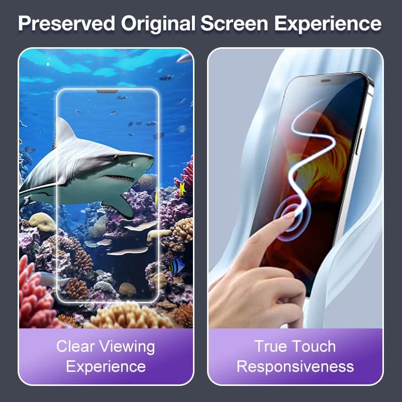 Snel aan te brengen anti-stof en blauw licht scherm privacy protector voor iPhone