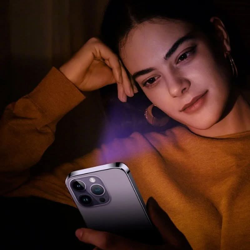 Snel aan te brengen anti-stof en blauw licht scherm privacy protector voor iPhone