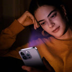 Snel aan te brengen anti-stof en blauw licht scherm privacy protector voor iPhone