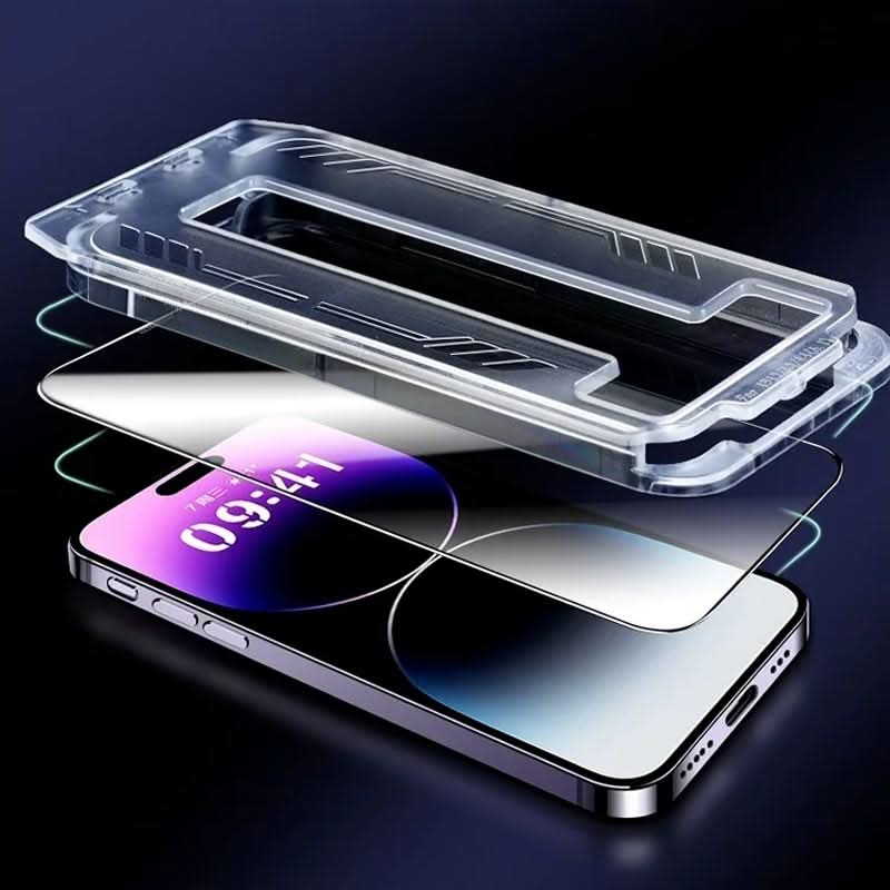 Snel aan te brengen anti-stof en blauw licht scherm privacy protector voor iPhone