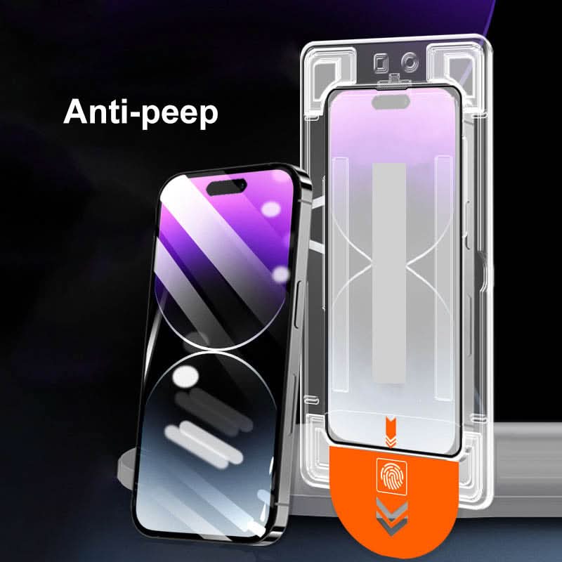 Snel aan te brengen anti-stof en blauw licht scherm privacy protector voor iPhone