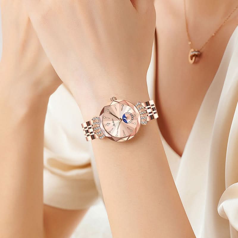 🎀60% KORTING Nieuwjaarsuitverkoop🎀 Modieuze Diamant Maan en Ster Horloge voor Dames