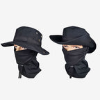2-in-1 camouflage vissershoed en masker nek wrap