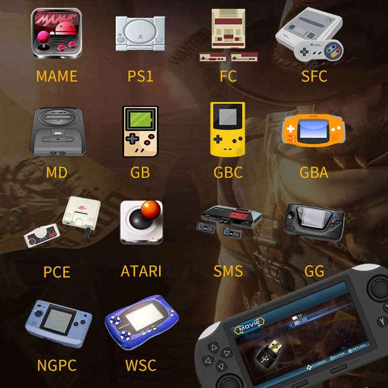 SF3000 draagbare handheld HD-gameconsole set
