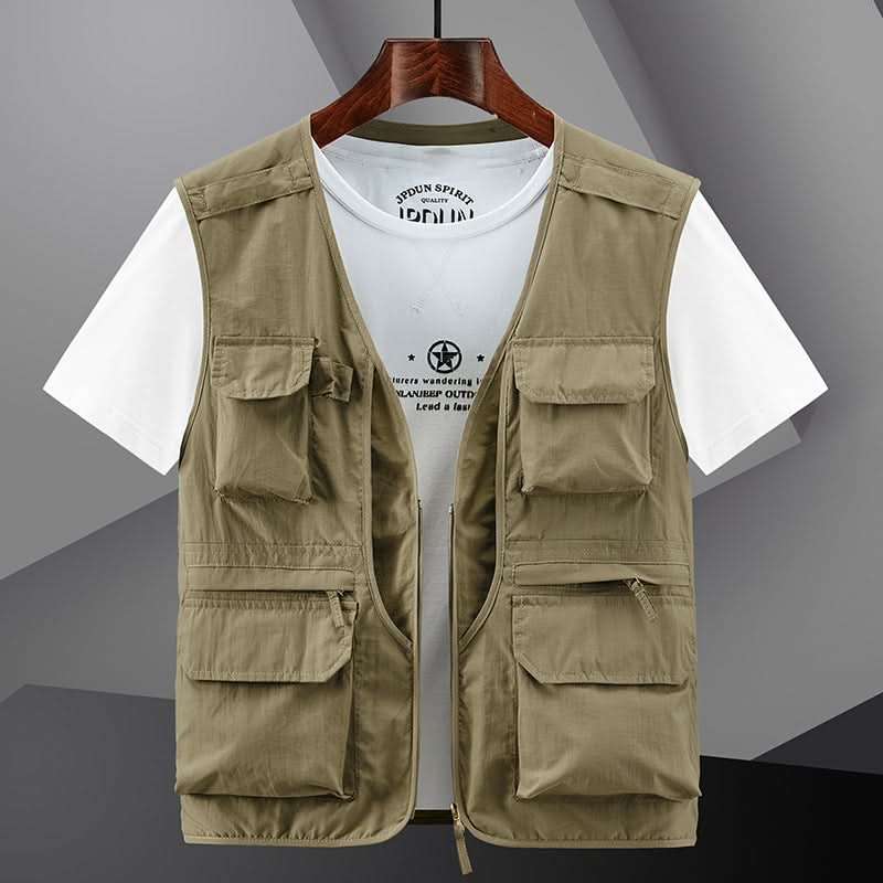 ⏳ Beperkte tijd 50% korting! 🔥Lichtgewicht. ademend multi-pocket vest voor heren buitenshuis🔥(Hoe meer je koopt. hoe hoger de korting)