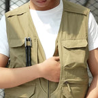 ⏳ Beperkte tijd 50% korting! 🔥Lichtgewicht. ademend multi-pocket vest voor heren buitenshuis🔥(Hoe meer je koopt. hoe hoger de korting)