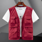 ⏳ Beperkte tijd 50% korting! 🔥Lichtgewicht. ademend multi-pocket vest voor heren buitenshuis🔥(Hoe meer je koopt. hoe hoger de korting)