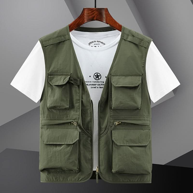 ⏳ Beperkte tijd 50% korting! 🔥Lichtgewicht. ademend multi-pocket vest voor heren buitenshuis🔥(Hoe meer je koopt. hoe hoger de korting)