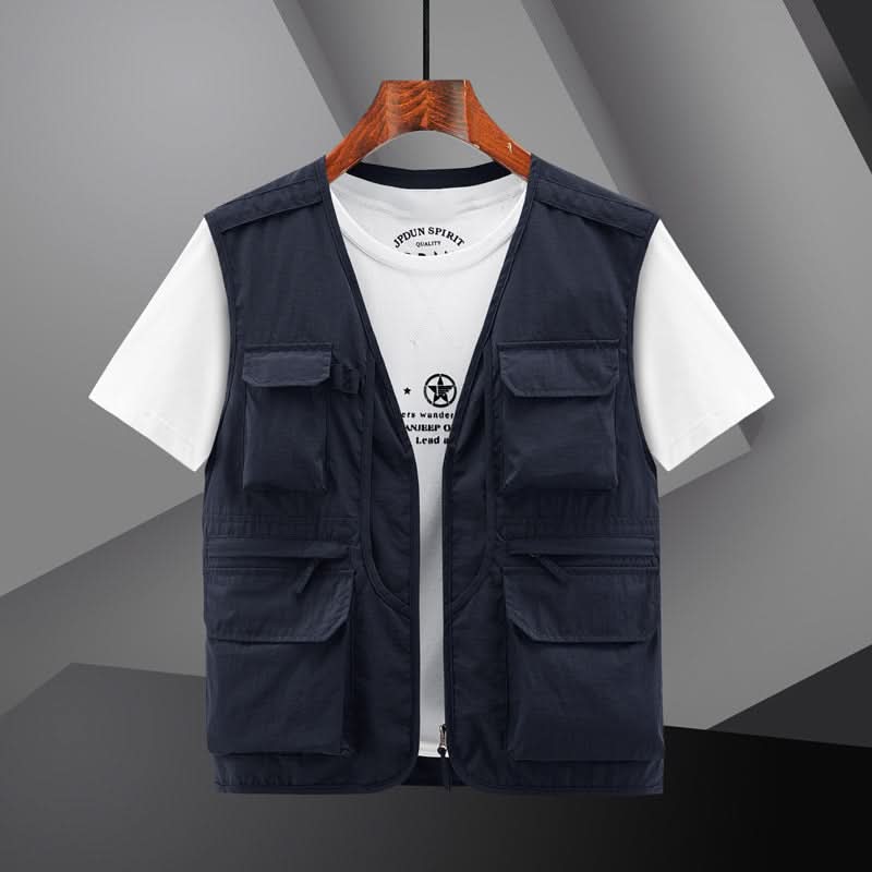 ⏳ Beperkte tijd 50% korting! 🔥Lichtgewicht. ademend multi-pocket vest voor heren buitenshuis🔥(Hoe meer je koopt. hoe hoger de korting)