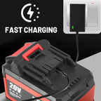 20V lithium-ionbatterij met hoge capaciteit. oplaadbaar voor snoerloos elektrisch gereed