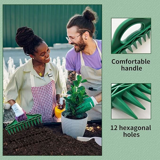 🌱Afstandhouder voor tuinzaden & planthout - precisieplantgereedschap met 12 gaten