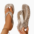 ⏳Begrenzte Zeit 50% Rabatt💥Damen Flip-Flops mit dicken Sohlen und Pailletten