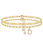 💕Gelaagde Gouden Enkelband voor Vrouwen