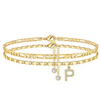💕Gelaagde Gouden Enkelband voor Vrouwen
