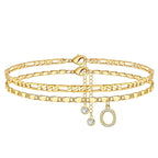 💕Gelaagde Gouden Enkelband voor Vrouwen