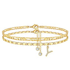 💕Gelaagde Gouden Enkelband voor Vrouwen