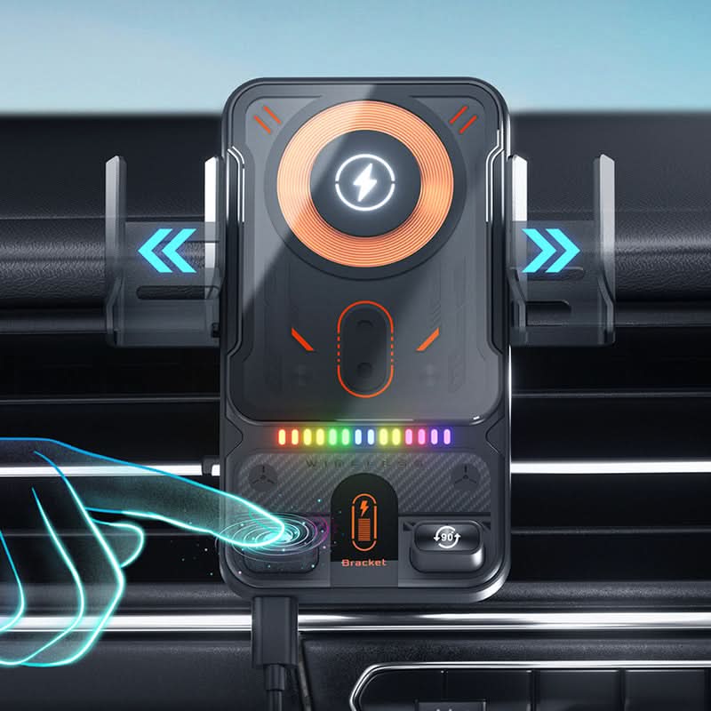 ✨ Beperkte voorraad beschikbaar. mis het niet!🙌Slimme 2-in-1 telefoonhouder voor in de auto met draaifunctie en draadloze oplader
