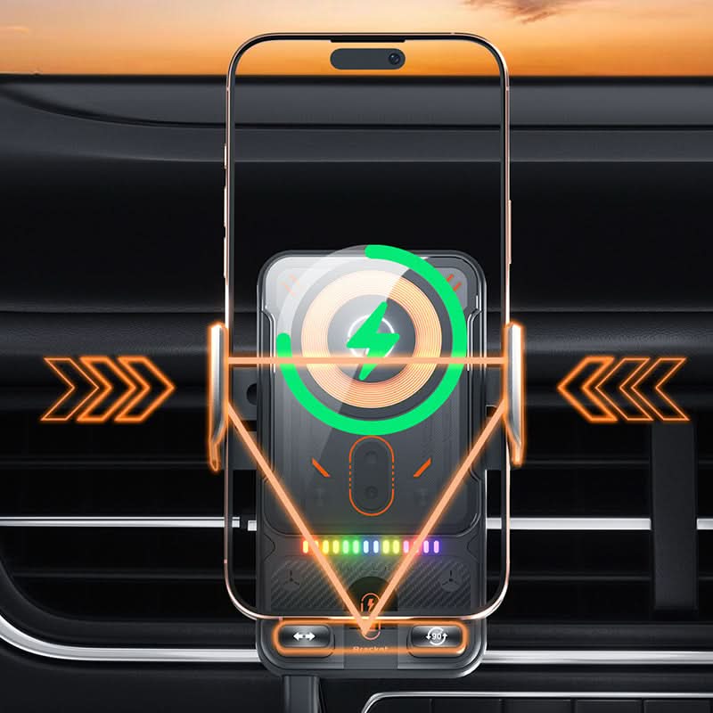 ✨ Beperkte voorraad beschikbaar. mis het niet!🙌Slimme 2-in-1 telefoonhouder voor in de auto met draaifunctie en draadloze oplader