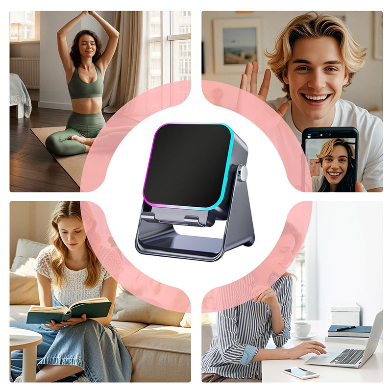 🔊✨ 5-in-1 Draadloze Inductie Speaker & Telefoonstandaard – Krachtig geluid + slimme verlichting!
