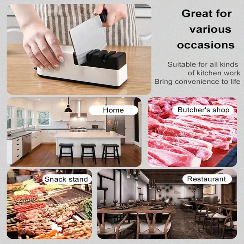 🔪NU 50% KORTING!⚙️Professionele elektrische messenslijper✨Snel en nauwkeurig slijpen. meerdere hoeken voor keuken- en buitenmessen📦
